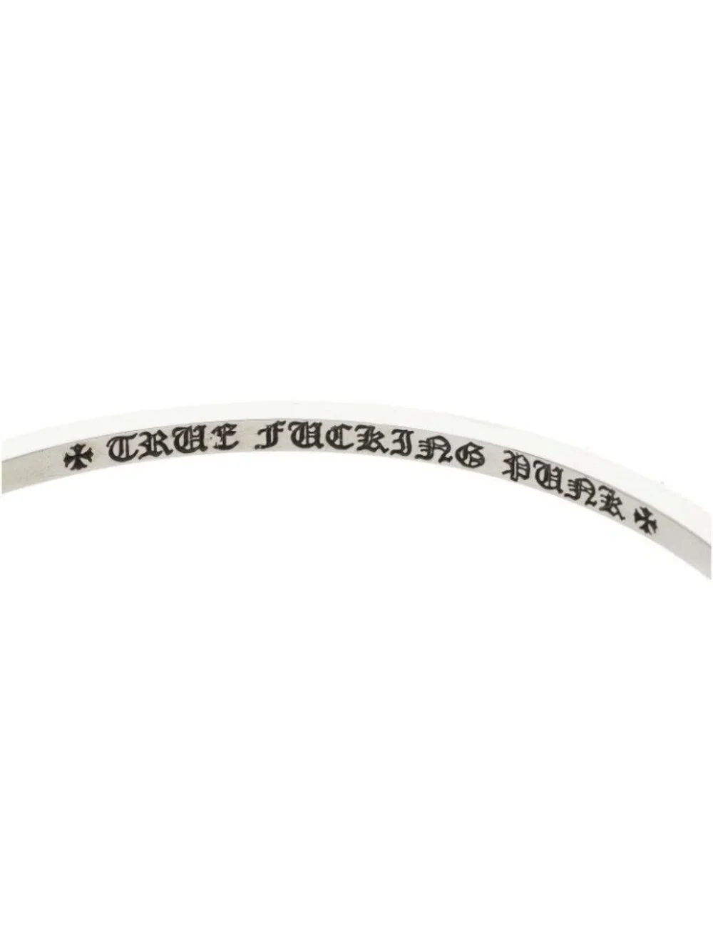 Chrome Hearts Tfp Pnk Pls True Fckin Punk Plus Silver Bracelet Bangle
